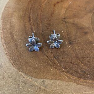 RETIRED James Avery Radiant Blossom Earrings, Sterling Silver